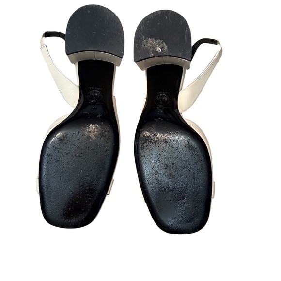 Versace Sling Back Vitello Metal Logo Heel - 38 (US 8) - Picture 4 of 6